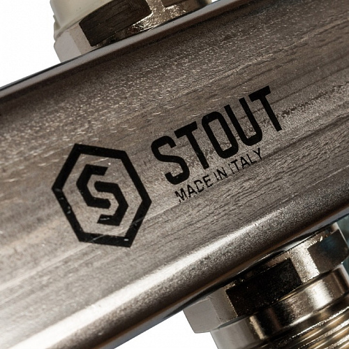 Группа коллекторная из нержавеющей стали Stout для радиаторной разводки 7 выходов 1"*3/4"EK SMS 0923 000007 купить