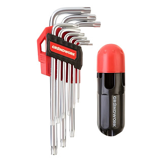 Набор удлиненных шестигранных ключей GRANDWORK TORX 9шт 7716 купить