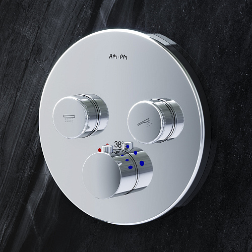Смеситель AM.PM Inspire 2.0 TouchReel с термостатом монтируемый в стену F50A85700 купить