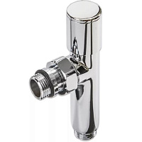 Кран угловой для полотенцесушителя хром наружная резьба 1/2"*1/2", MIXTON 772584
