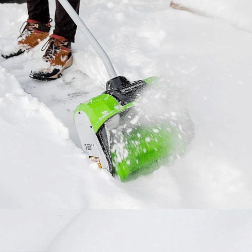 Снегоуборщик аккумуляторный Greenworks GD40SSK4 (снеголопата) 40В (бесщеточный) 30см 1акк*4.0а/ч+з/у (2600807UB) купить