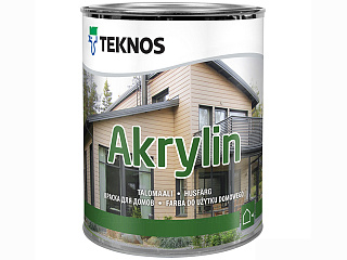 Краска фасадная водоразбавляемая TEKNOS Akrylin База PM3 полуматовая - 0.9 л купить