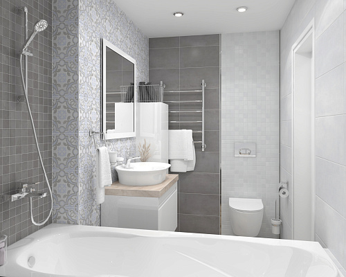 Декор мозаичный Depo 25*25 см серый, Laparet MM34042 купить