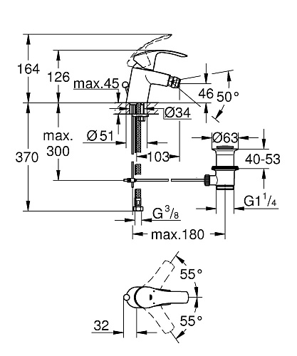 Смеситель для биде Grohe Eurosmart 32929 002 купить