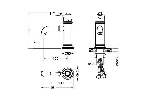 Смеситель для раковины 72 КЛАССИК Aquatek AQ1510CR хром купить