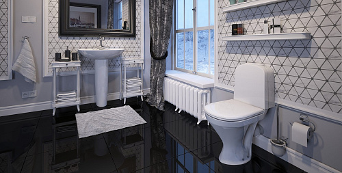 Раковина Classic Luxe 65 см с отверстием белая, Sanita Luxe CLCSLWB01 купить