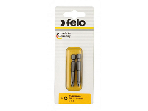 Бита крестовая  серия industrial PH 2*50мм 2штуки в блистере Felo 03202536 купить