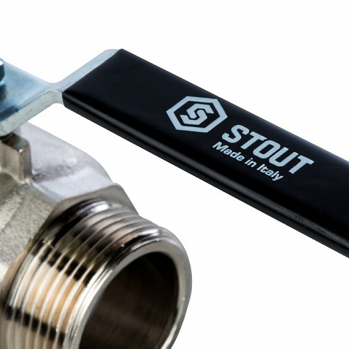 Кран шаровой полнопроходной Stout наружная резьба ручка рычаг 1 1/4" PN40 SVB-0005-000032 купить