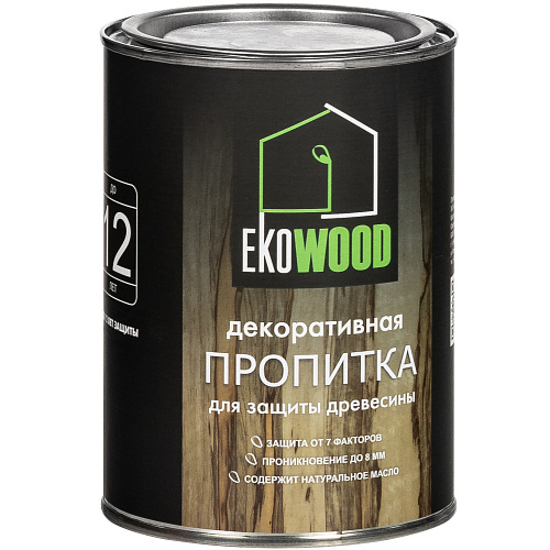 Пропитка декоративная для древесины EKOWOOD палисандр (0.75л) купить