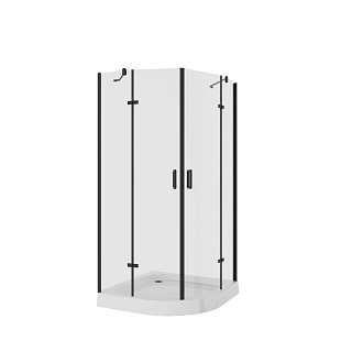 Ограждение душевое Nova NG-6816-08ВLACK стекло прозрачное 1/4 круга черный 1000*1000*1900 Niagara 68160811BLACK купить