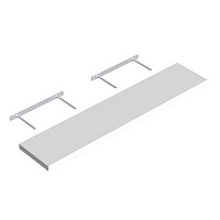 Полка ламинированная со скрытым креплением DMX FS 118/24 BI белая 1180*235*40мм 65140
