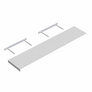 Полка ламинированная со скрытым креплением DMX FS 118/24 BI белая 1180*235*40мм 65140 купить