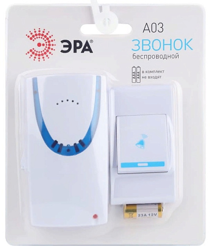 Звонок беспроводной А03 Б0053277 белый ЭРА 6926868 купить