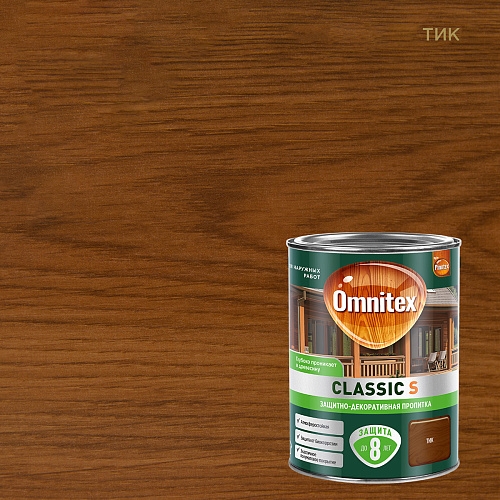 Пропитка защитно-декоративная Omnitex Classic S by Pinotex тик 0.9л 50037217 купить