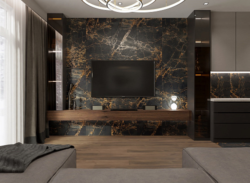 Керамогранит Golden Black Grit Granula 1.44кв.м 60*120см Primavera GG203 купить