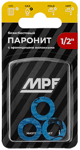 Прокладка MPF безасбестовый паронит (3шт) 1/2", Masterprof ИС.131191 купить