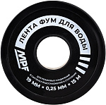 Лента ФУМ для воды MPF 0.25мм*15м 19мм Masterprof ИС.131432 Лента ФУМ для воды MPF 0.25мм*15м 19мм Masterprof ИС.131432