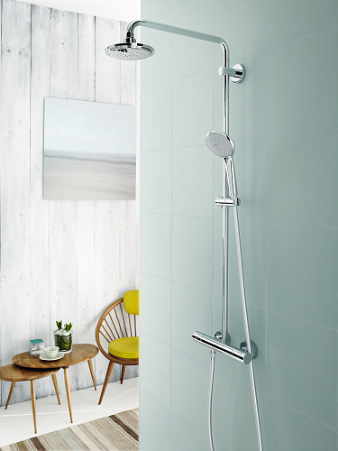 Система душевая Euphoria  с термостатическим смесителем цвет хром GROHE 27296001 купить