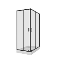 Ограждение душевое Nova NG-6881-08ВLACK стекло прозрачное 1000*800*1950 Niagara 68810811BLACK