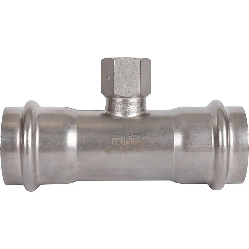 Тройник-переходник ВПр-ВР из нержавеющей стали прессовой 42*1/2" Rommer RSS-0015-004212 купить