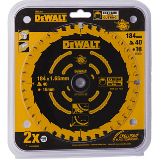 Диск пильный твердоспалвный Dewalt Extreme 184*16*40 по дереву (DT10303-QZ) купить