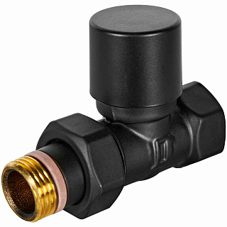 Клапан запорно-балансировочный Design прямой 1/2 черный Stout SVLD-0001-000015B купить