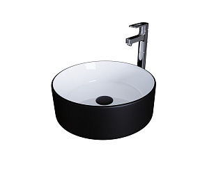 Раковина Grossman GR-4040BW черный белый 360*360*115мм Grossman GR-4040BW купить