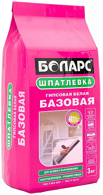 Шпаклевка гипсовая БАЗОВАЯ Белый Боларс (5кг) купить