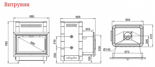 Печь банная ВИТРУВИЯ Carbon, БСЭ, цвет антрацит НВ, 8-18м3 TMF 33603 купить