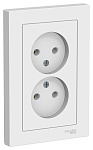 Розетка Atlas Design ATN000120 2-мес Б/З белый Розетка Atlas Design ATN000120 2-мес Б/З белый