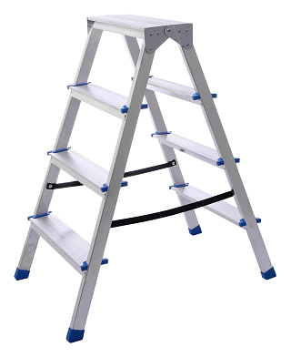 Стремянка алюминиевая двухсторонняя 4 ступени STAIRS AS204 купить