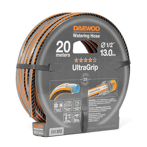 Шланг поливочный DAEWOO UltraGrip 1/2" (13мм), 20м DWH 5113 купить