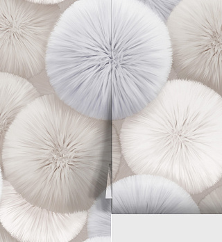 Обои виниловые на флизелиновой основе горячего тиснения Pompon 1.06*10м WallSecret 8992-12 купить