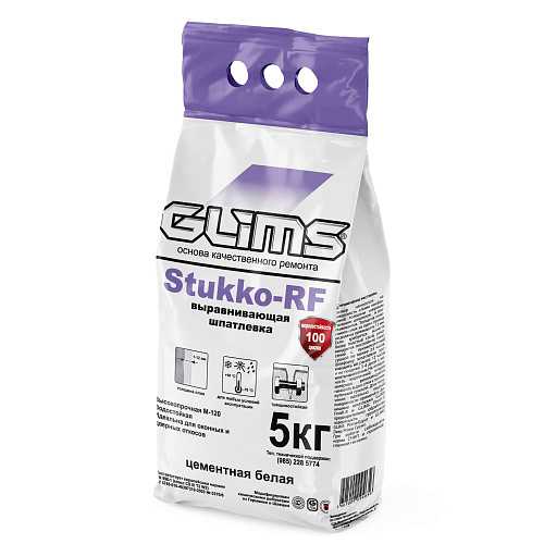 Шпатлевка выравнивающая GLIMS Stukko-RF (5кг) купить