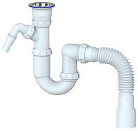 Сифон Y320V для раковины прямоточный 1 1/2"*40мм Unicorn ИС.110352