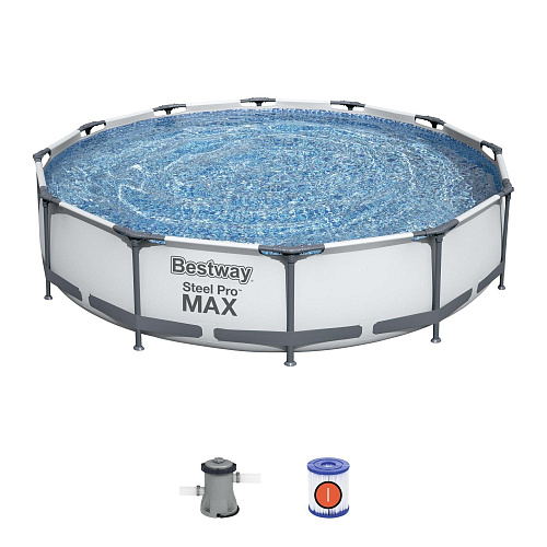 Бассейн каркасный Bestway Steel Pro Max 56416 с фильтром-насосом 6473л 366*76см 030557 купить