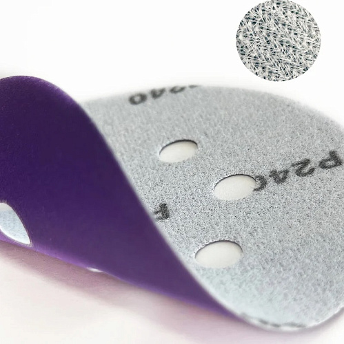 Круг шлифовальный самолип Purple Р240 125мм 5штук ABRAFORCE АМ186242 купить