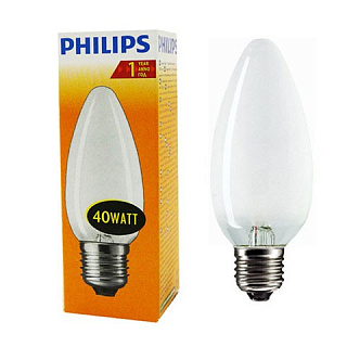 Лампа накаливания Philips B35 40W E27 матовая купить