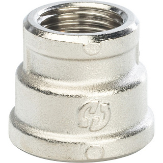 Муфта внутренняя резьба переходная никелированная латунь 3/4"*1/2" STOUT SFT-0006-003412 купить