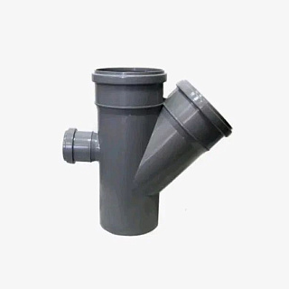 Крестовина полипропиленовая для внутренней канализации 110*110*110/45°x50/87,5°  Lammin серая  Lm35021010504 купить