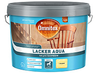 Лак для стен и мебели Omnitex by Pinotex Laker Aqua 70 глянцевый (9л)