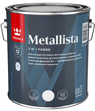Краска по ржавчине Tikkurila METALLISTA База С 2.5 л купить