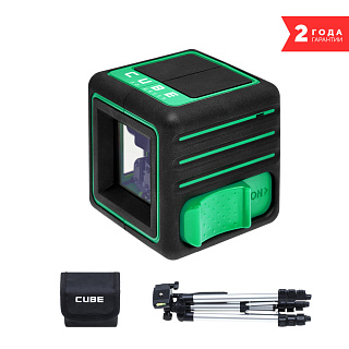Лазерный нивелир ADA Cube 3D Green Professional до 40м +/-0.2мм/м А00545 купить