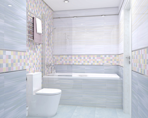 Плитка настенная Spring голубая 25*50см Laparet 34013 купить