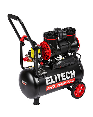 Компрессор  Elitech HD ACF 300-24S (безмасляный) малошумный 220В 1.5кВт 24л 8 бар 300л/мин купить