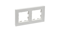 Рамка BRITE РУ-2-Бр BR-M22-51-K01 2-местная белый рифленый IEK 4818545