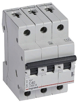 Выключатель автоматический RX3 419712 3П 40A 4.5кА Legrand 350993 купить