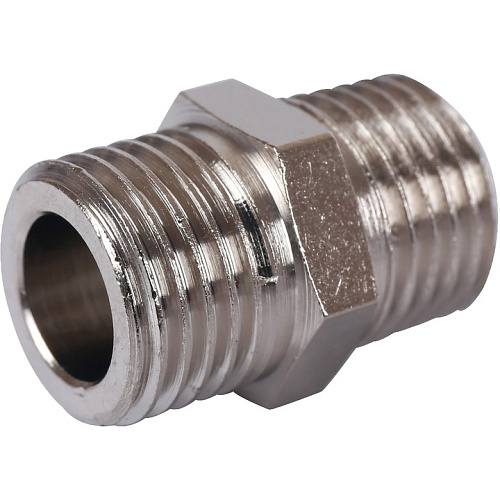 Ниппель наружная резьба никелированный латунь 1/4" STOUT SFT-0004-001414 купить