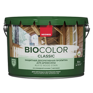 Защитно-декоративная пропитка для дерева Biocolor Classiс махагон (9л) купить