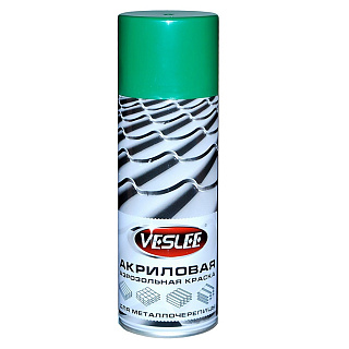 Краска Veslee для металлочерепицы зеленый мох VL-P6 6005 (0.52л) купить